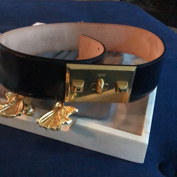 🆕Alexander McQueen Wide Belt (Black) Leather New! Size 85 Runway Collection 💯 - Picture 2 of 9